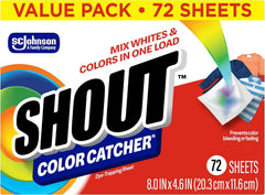 Shout Color Catcher Sheets for Laundry, Maintains Clothes Original Colors, 72 Count